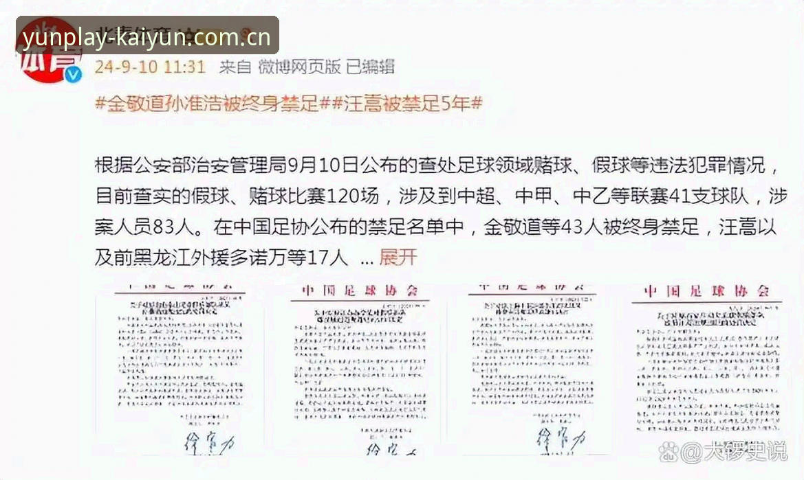 开云官方版安装失败 中国足协第三批禁足名单深度评测:行业整顿与平台观赛体验分析